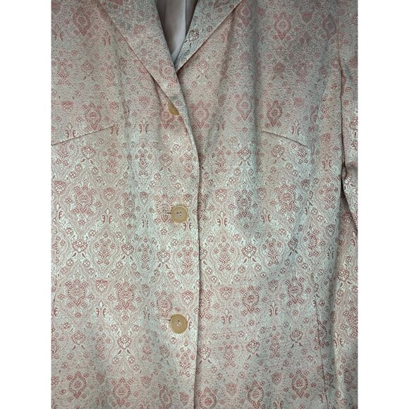 NORTON MCNAUGHTON Vintage Jacquard 2-Piece Suit Blazer & Pencil Skirt Size 6 - Picture 4 of 11